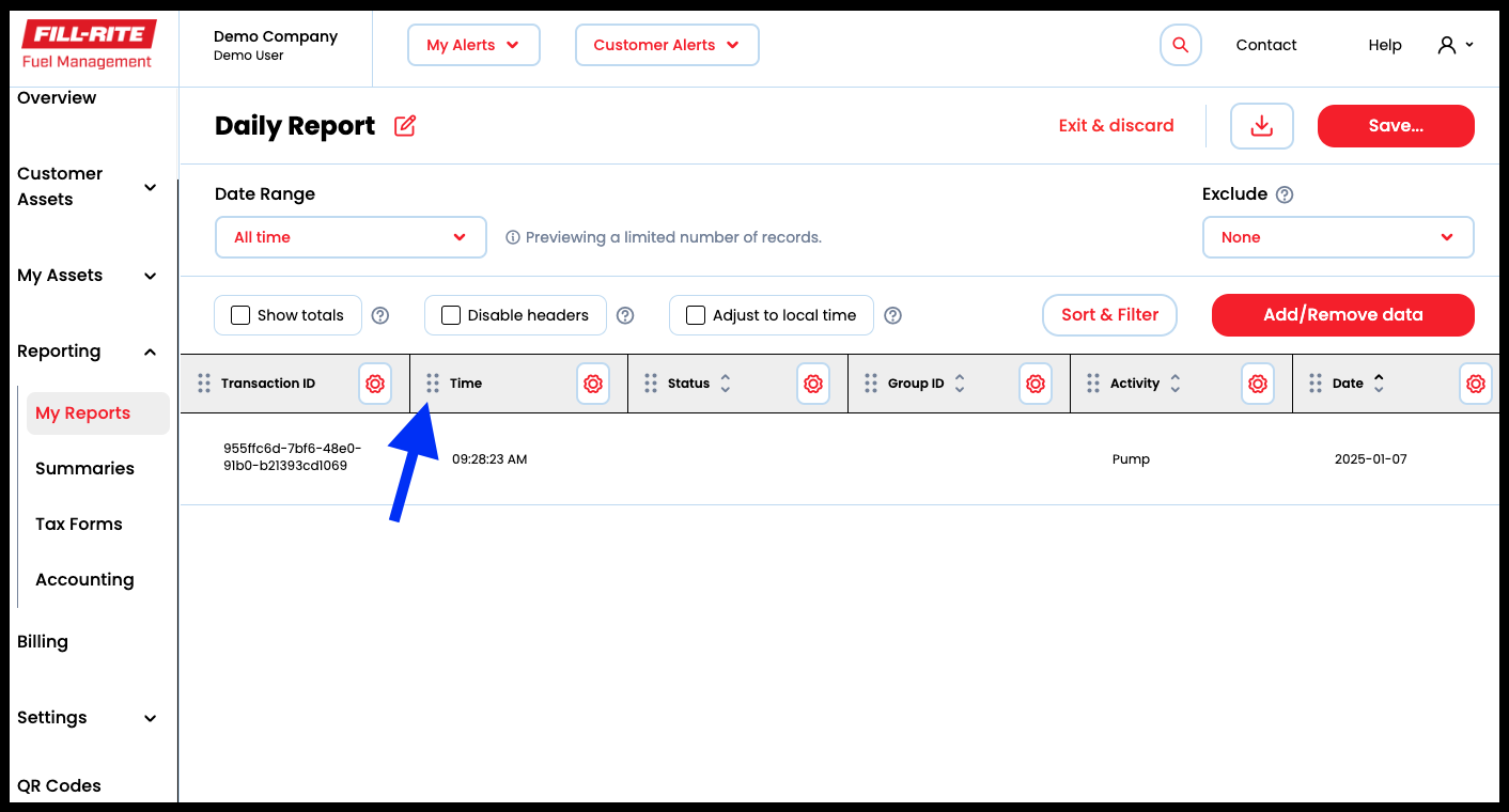 Step 4: Customize the report.